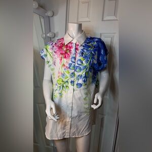 Vibrant Floral Women's Blouse